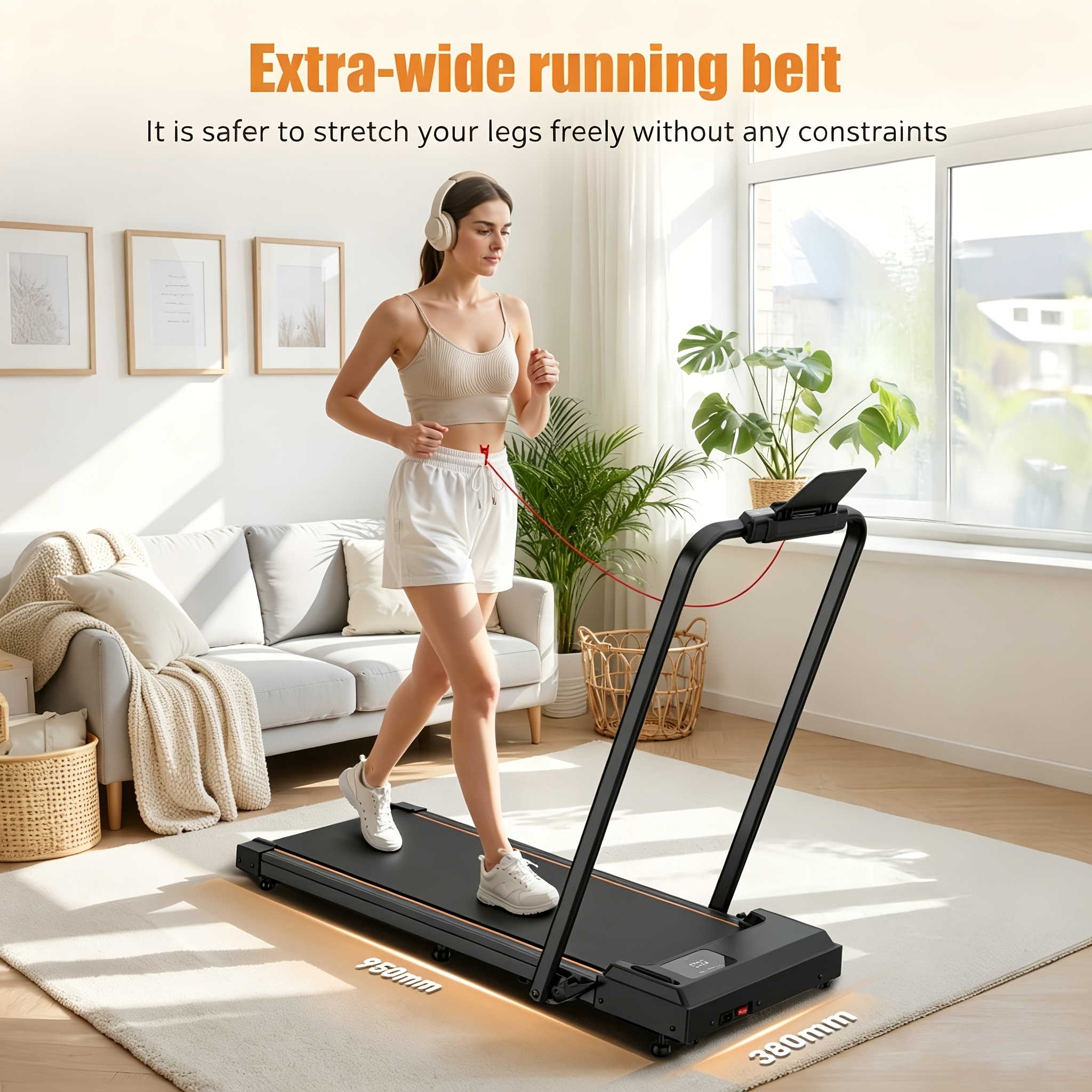 Compact Under-Desk Treadmill for Home & Office Fitness