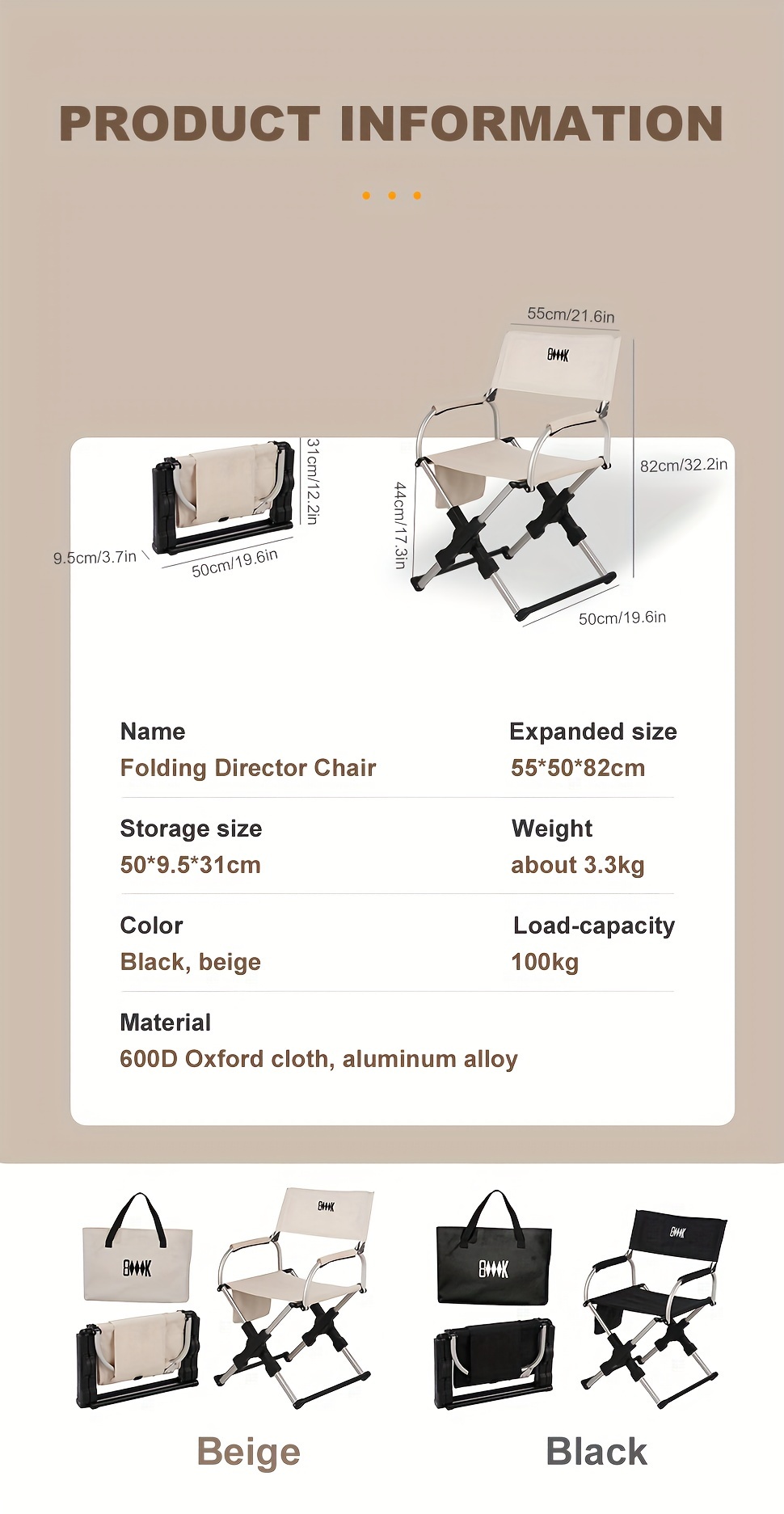 outdoor folding camping chair leisure chair back chair convenient and stable fishing chair light folding armchair suitable for outdoor camping travel dinner fishing leisure chair Product details 5