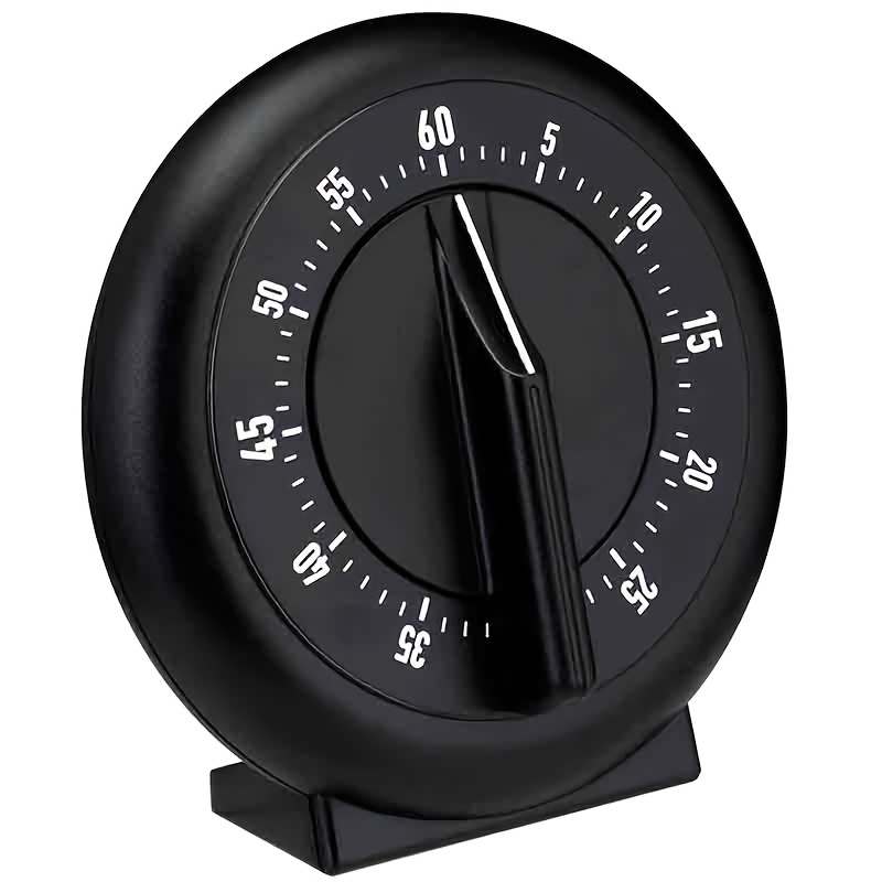 TEMU 1 - Temporizador mecánico de , reloj de cocina visual con alarma fuerte, sin batería, ideal para termómetros, gestión de horneado, aulas, hogar,
