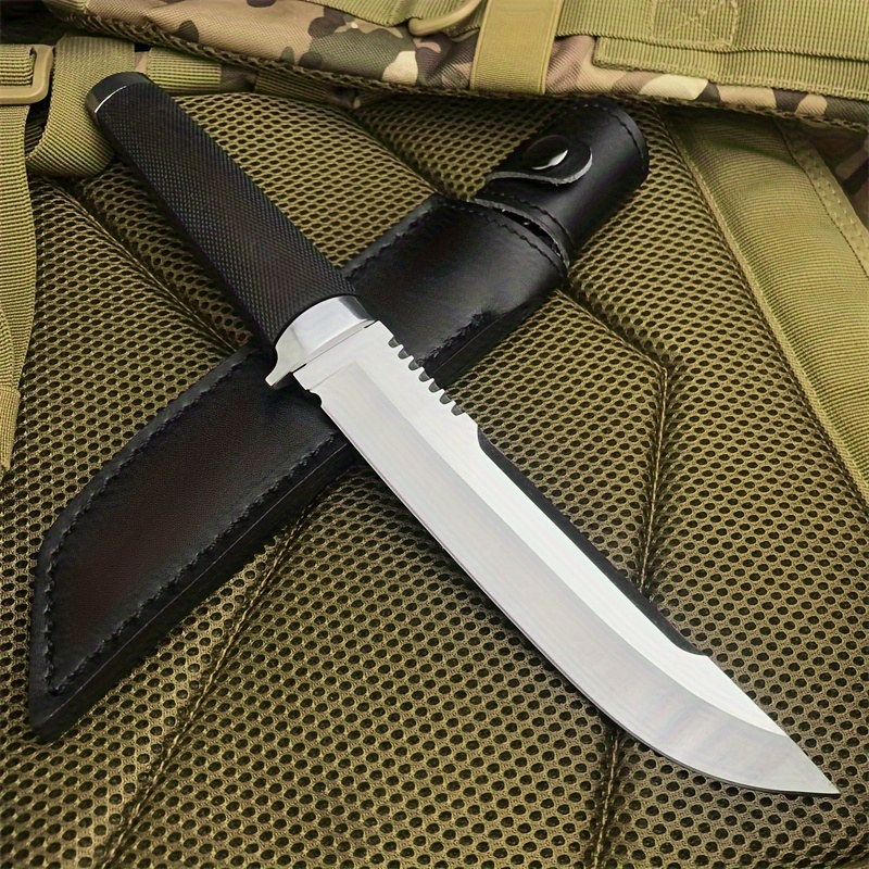 

Vg10 Blade Material Asb Combined With Stainless Steel Handle Outdoor Hiking Edc Straight Blade For Men's Gift