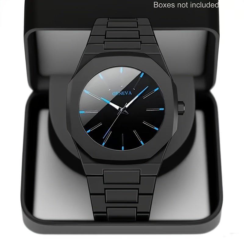 Image of Shaarms Men's Minimalist Watch With Quartz Movement - Watch Suitable For Casual & Formal Occasions, Square Dial With Hands, Ideal, Weddings, Casual Attire - Watch For Him (no)