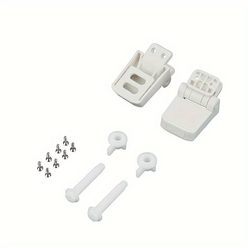 TEMU Toilet Seat Lid Replacement Kit: Plastic Hinge, Screws, And Connectors For Home And Hotel Use