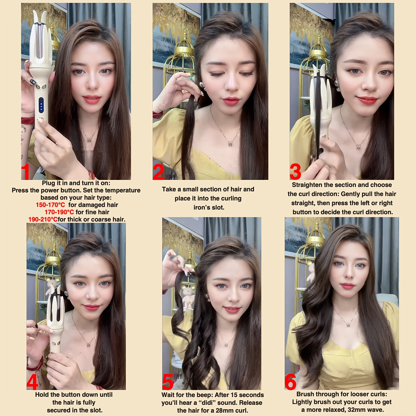   auto curler 28mm   4 temperature     and sensor auto shut off for safety Product details 1