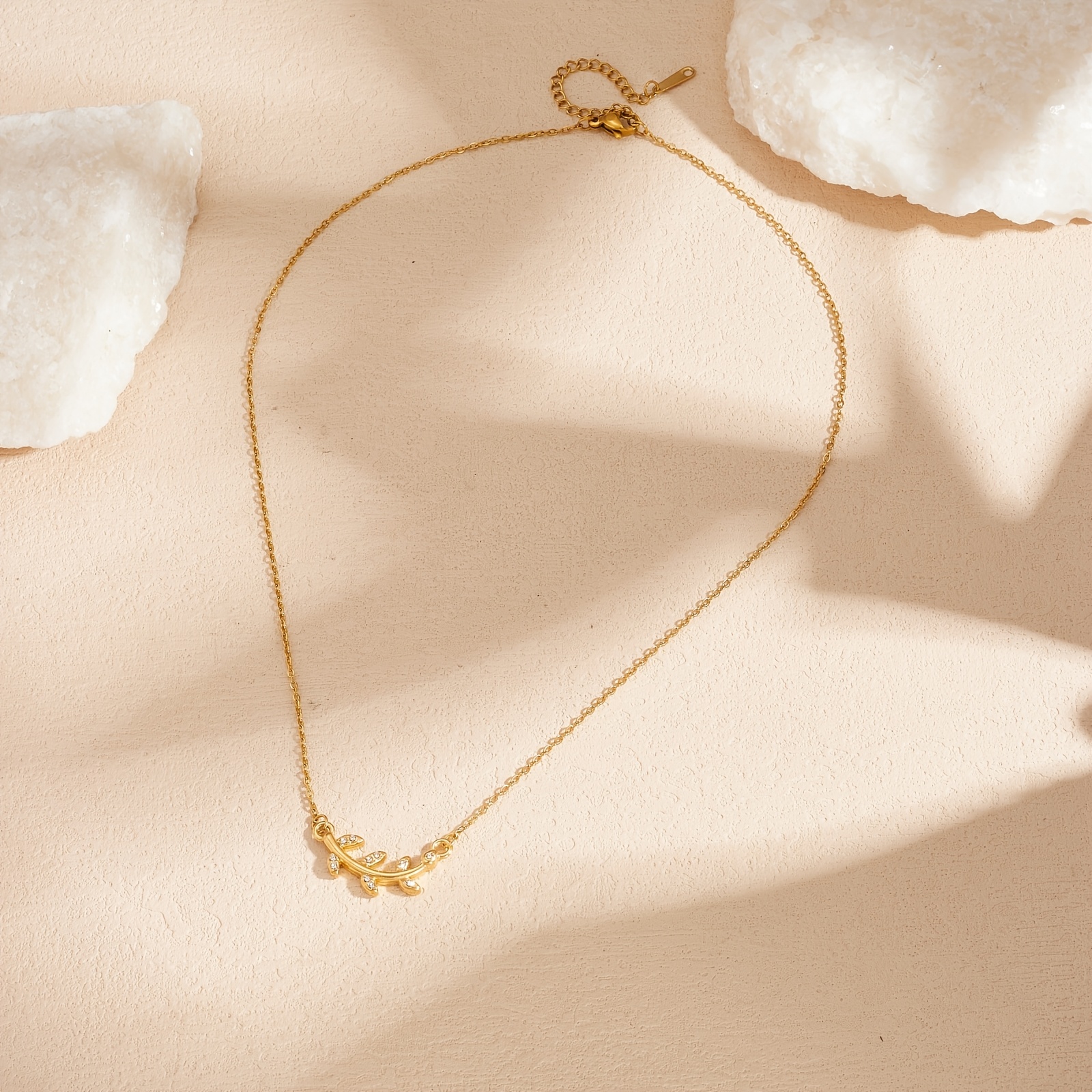 Women's Rhinestone Tree Branch Pendant Necklace
