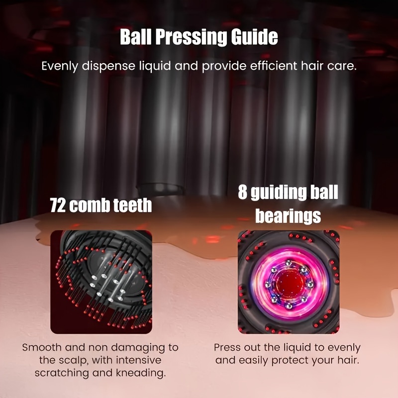 1pc electric scalp massager with 3 massage   usb charging 1400mah lithium battery plastic   for head relaxation     vibration function suitable for home   hair types adults dual purpose essential oil applicator Product details 8