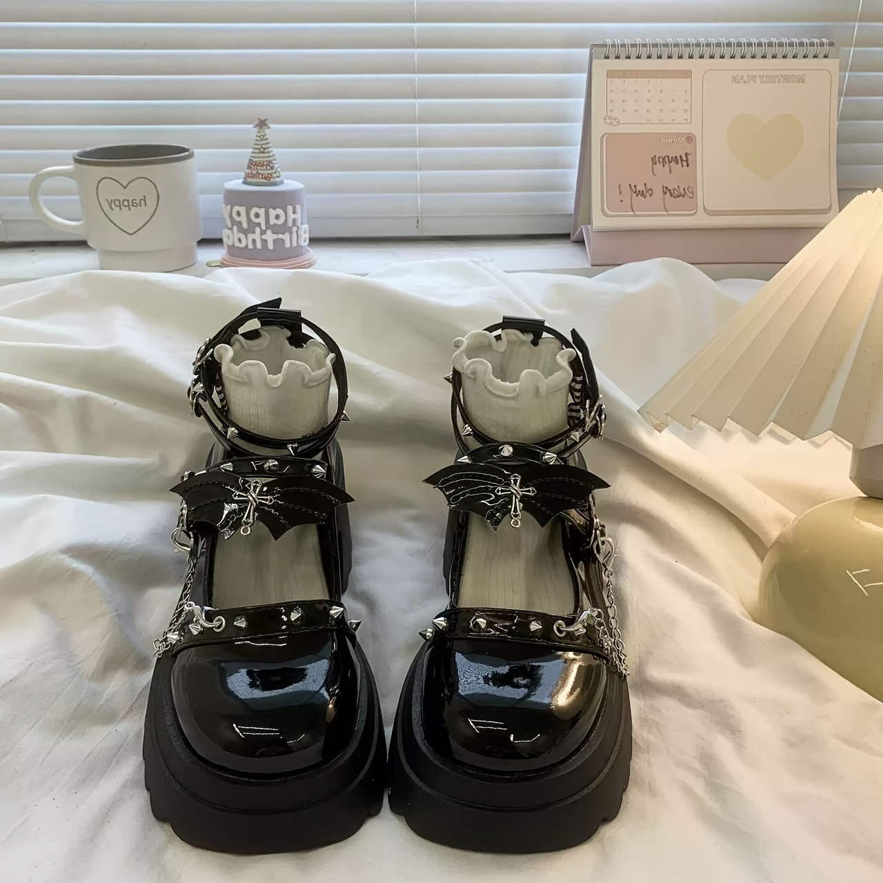 Mocasines Mary Jane Punk Rock para Mujer Zapatos de Plataforma Gruesa con  Estilo Gótico Punk, Cubierta Sintética y de Goma Antidesliz