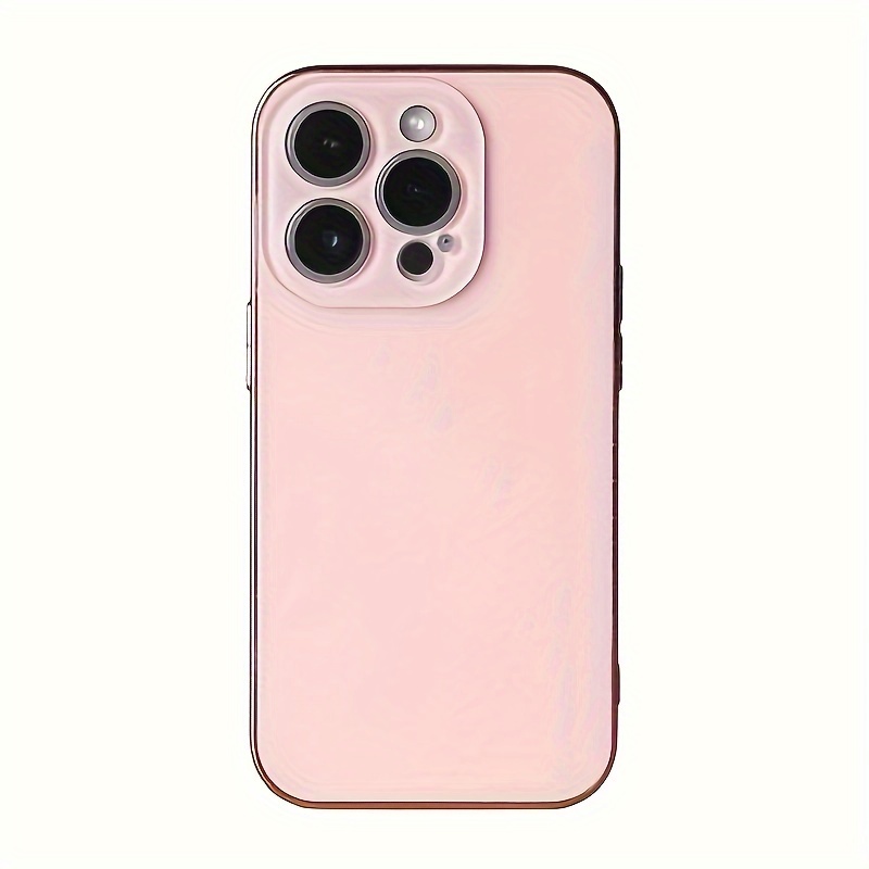 

Pink Phone Case Of Stylish Waterproof Cover For Latest 3 Camera Plastic Waterproof Cow Hide Metal Aluminium Accessories Protection