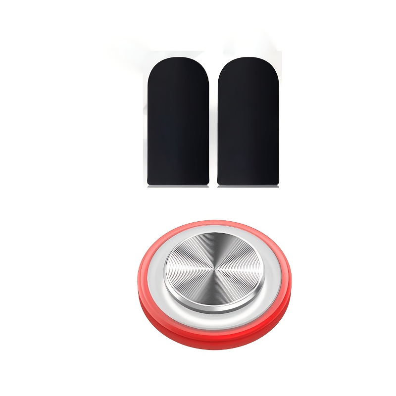 TEMU 2pcs Set Of Mobile Game Joystick And Pair Of Thumb Sleeves; Touchscreen Controller For Android Smartphones And Tablets, Ergonomic Thumb Stick,
