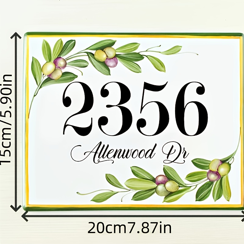 TEMU Personalized House Number Sign, Acrylic Outdoor House Marker, Family Wall Decoration Plaque, Outdoor Address Number Sign