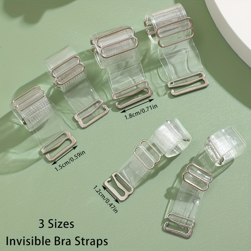 CURATED CART® Silicone Transparent Bra Strap for Women Invisible,  Transparent, Non-Slip Adjustable Bra Strap Soft Shoulder Strap