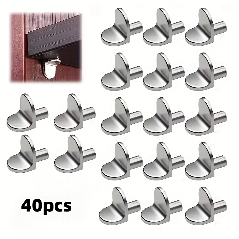 TEMU Set Of 40 Sturdy Metal Shelf Support Posts Designed For Installation Of Cabinet Shelf Brackets, Ideal For Versatile Shelf Hardware Anchors In