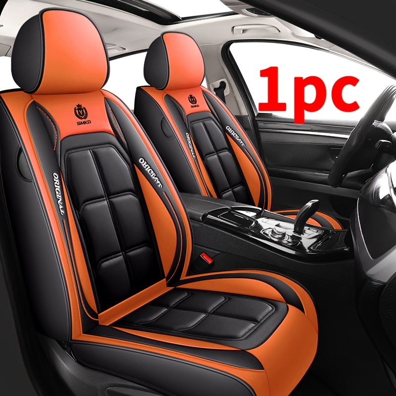TEMU 1pc Driver Seat Cushion Premium Faux Leather Car Supplies Faux Leather Car Seat Cover - Fits Most Cars Sedans, Suvs, Pickups! Wear-resistant,