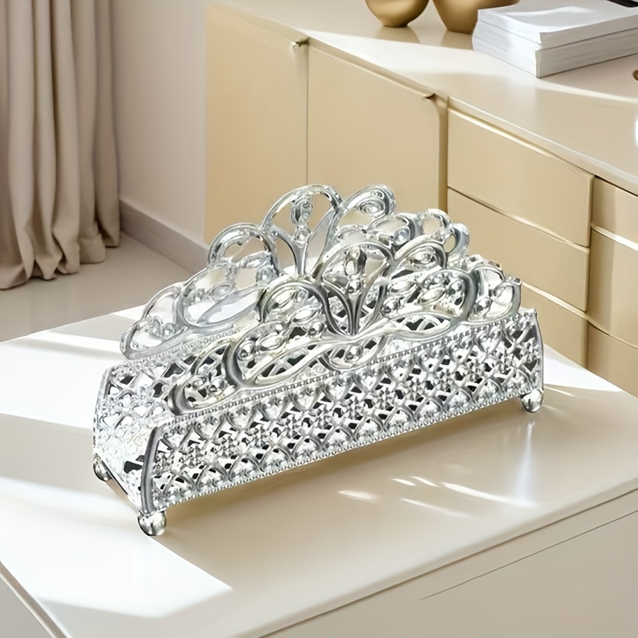 TEMU 1pc Paper Towel Rack For Table Top Vertical Napkin Rack Tablecloth Rack Hotel Storage Rack