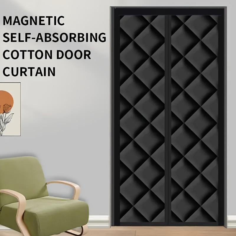 

1pc Thickened Insulated Curtain - , & -, No-drill For