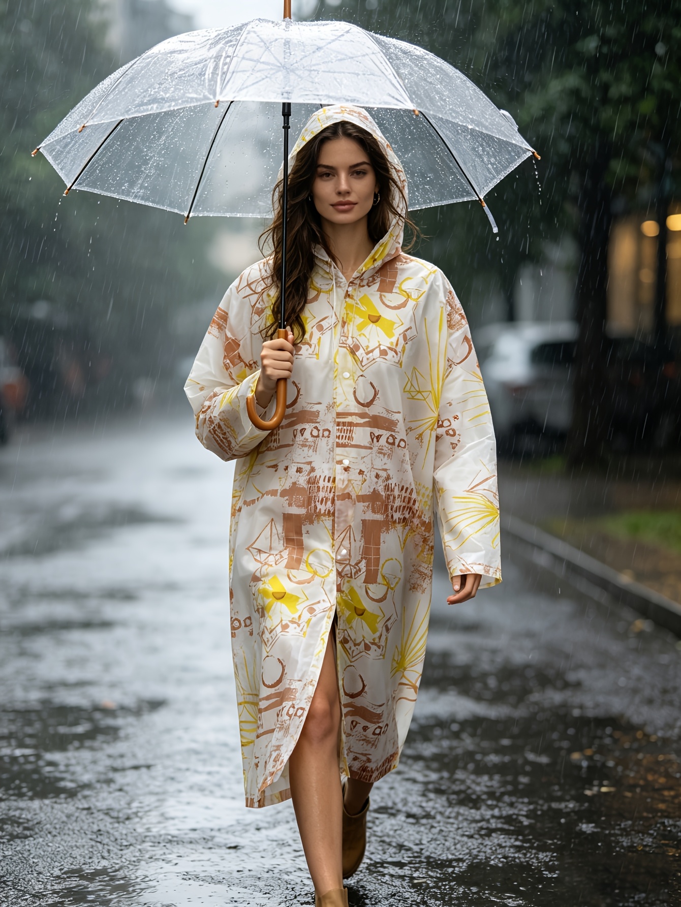 raincoat with backpack cover sold on Temu United States
