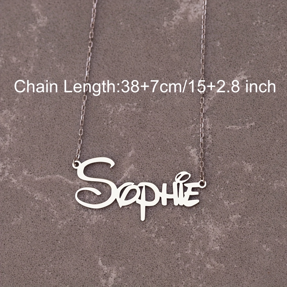 Personalized Cartoon Name Necklace — Custom Golden Pendant