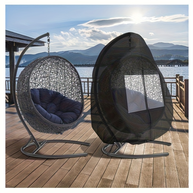 E-shop 1 Stück 210D Hängesessel-Abdeckung, Hochwertiges Material mit transparenter Folie, Sonnenschutz, geeignet für den Außenbereich