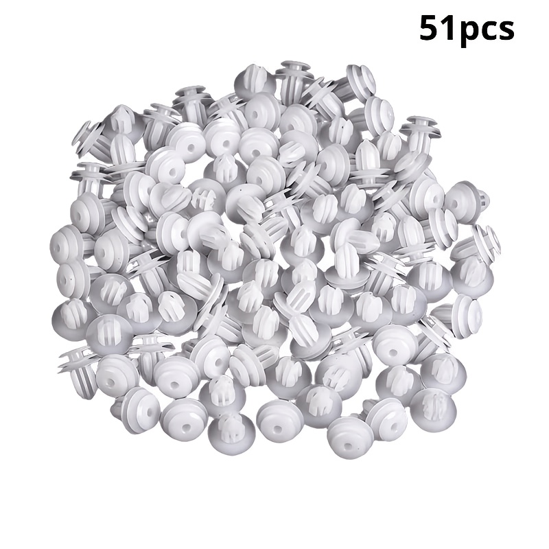 TEMU 51pcs Universal Car Door Panel Clips With Gaskets, Bumper Buckles And Fasteners, Interior Trim