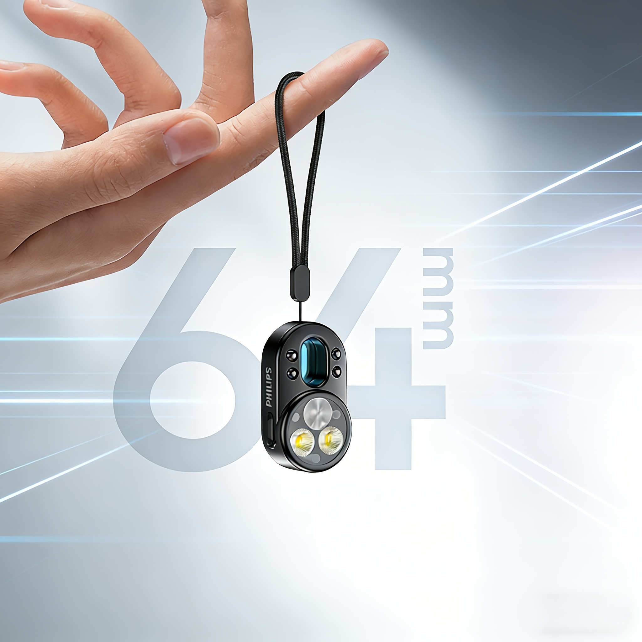 Image of New 1551 Mini -one Spotlight, Vibration Alert, Scan-enabled Camera, 64mm , Clip-on For Clothing/backpacks, Outdoor Gear, Work Light, Flashlight, Red And Blue Flashing Lights