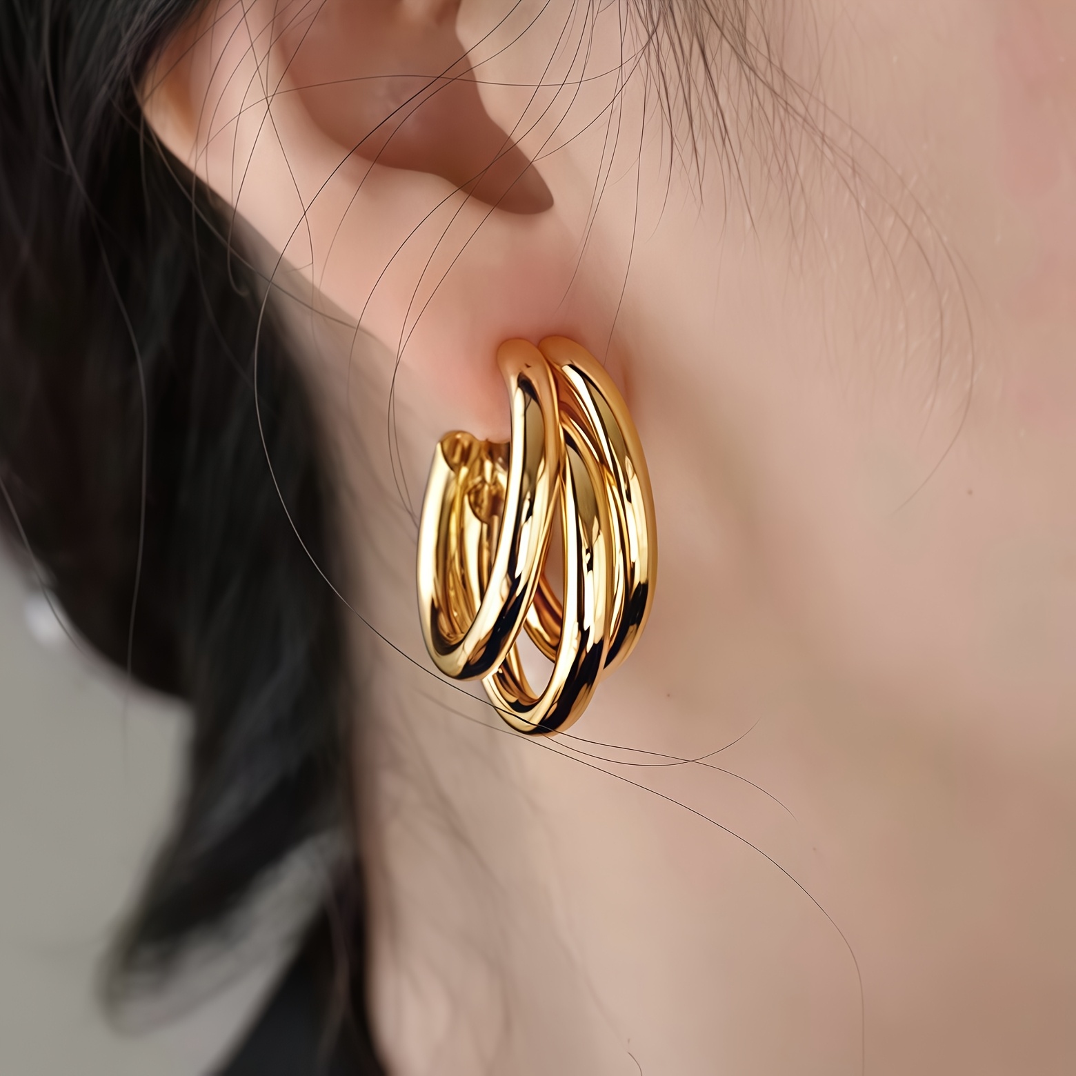 Hypoallergenic Golden Hoop Earrings