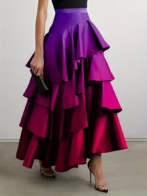 a line high waisted gradient skirts bottoms