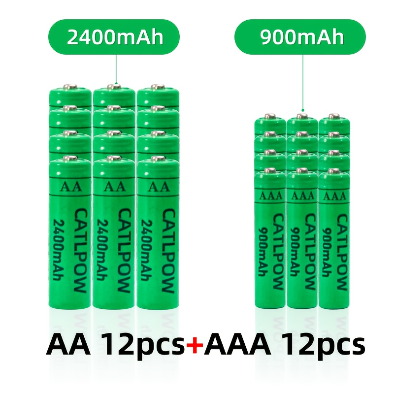 Image of Aa/aaa Nickel-hydrogen Rechargeable Batteries For Tv, Air Conditioner Remote Control, Alarm Clock, And Toys, Durable Batteries