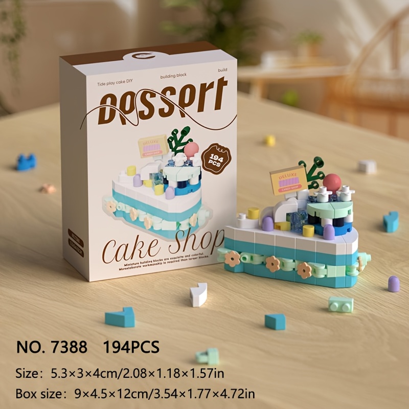 DIY Building Blocks Cake Set Strawberry Tea Party Playset