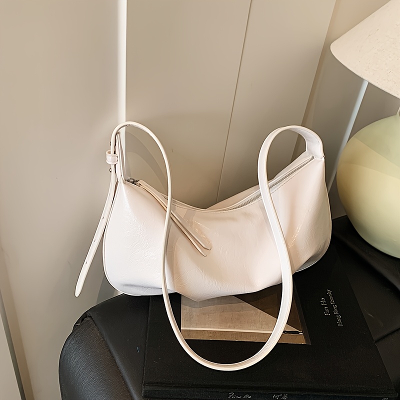 große kapazität vintage einfarbiges dumpling beutel lässige Temu