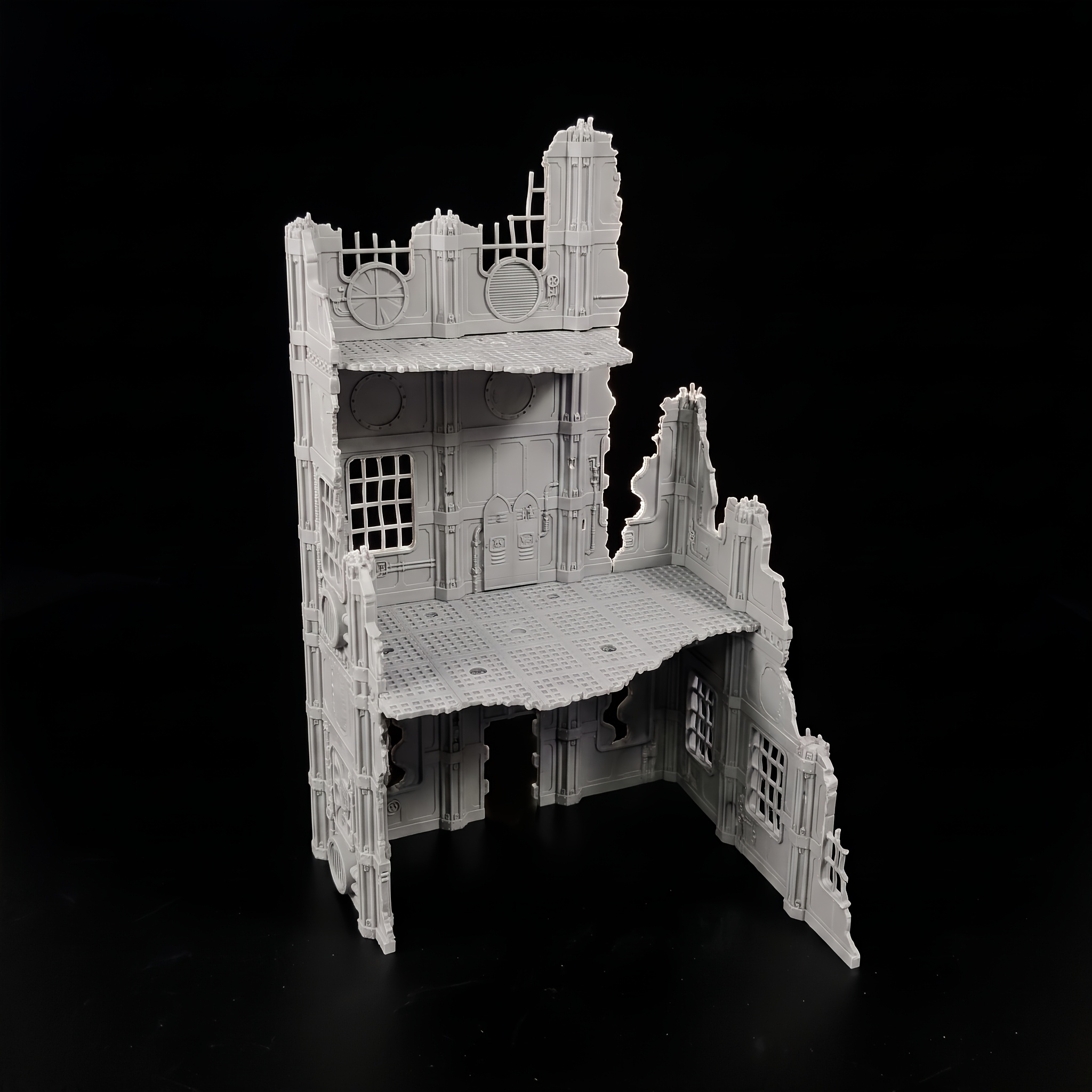 Destroyed Munitions Factory Ruins Architecture Model