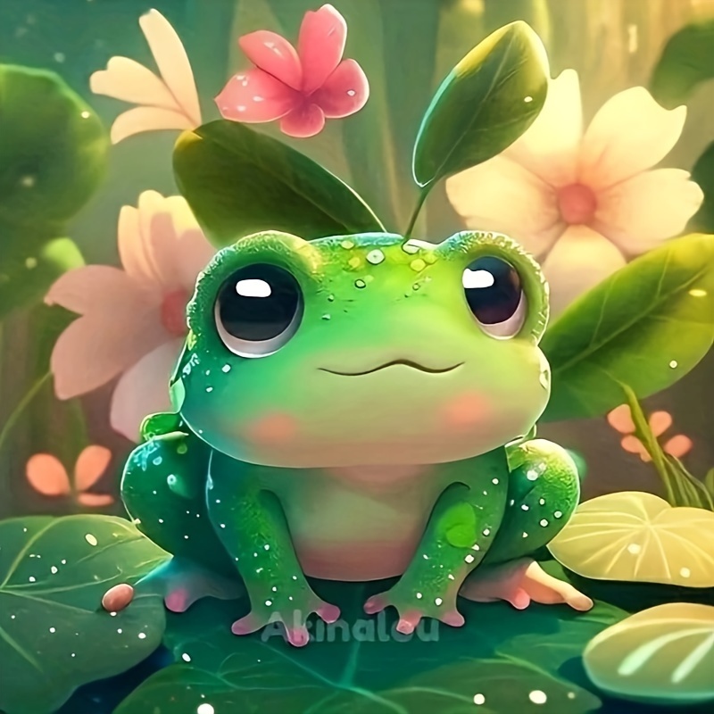 

Diy Diamond Painting Kit: Adorable Frog Design On Waterproof Canvas (adults)