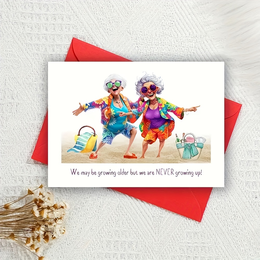 1pc, Funny Birthday Card For Best Friend, Unique Greeting Card, Perfect For And New Friend