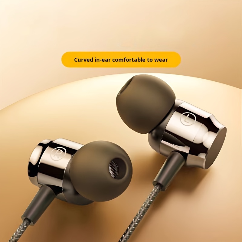 

Premium Wired Earbuds With Mic - High- Sound, Hd Call Clarity, 3.5mm & Type-c Jacks, Ideal For Gaming, Karaoke, Sports - Stylish