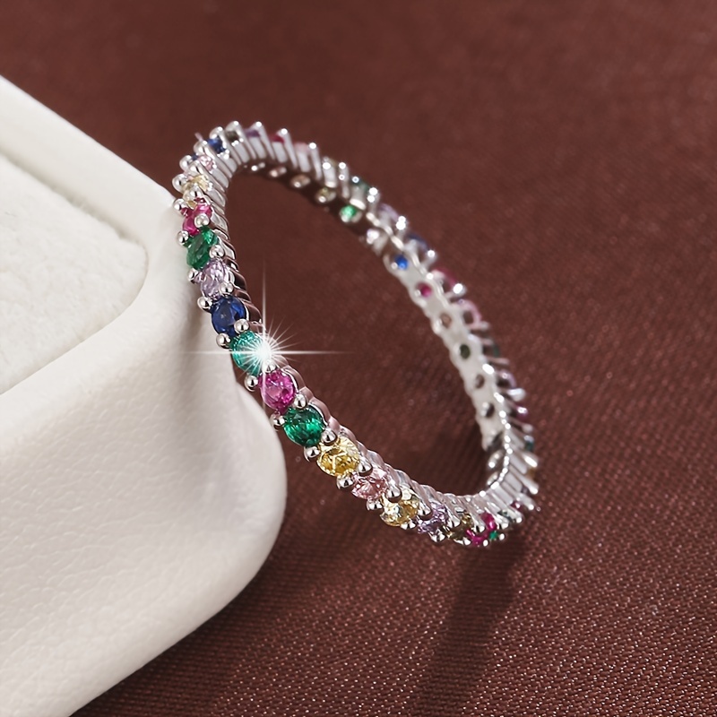 Women's Geometric Zirconia Ring - Stylish Design