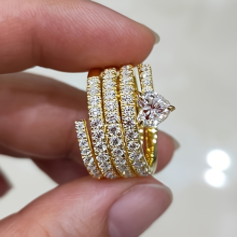 Women's Multi-Layer Heart Shaped Decorative Ring