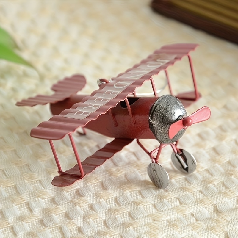 

Vintage Miniature Iron Craft Model, Decor Ornament, No Electricity Required, Retro Airplane Gift