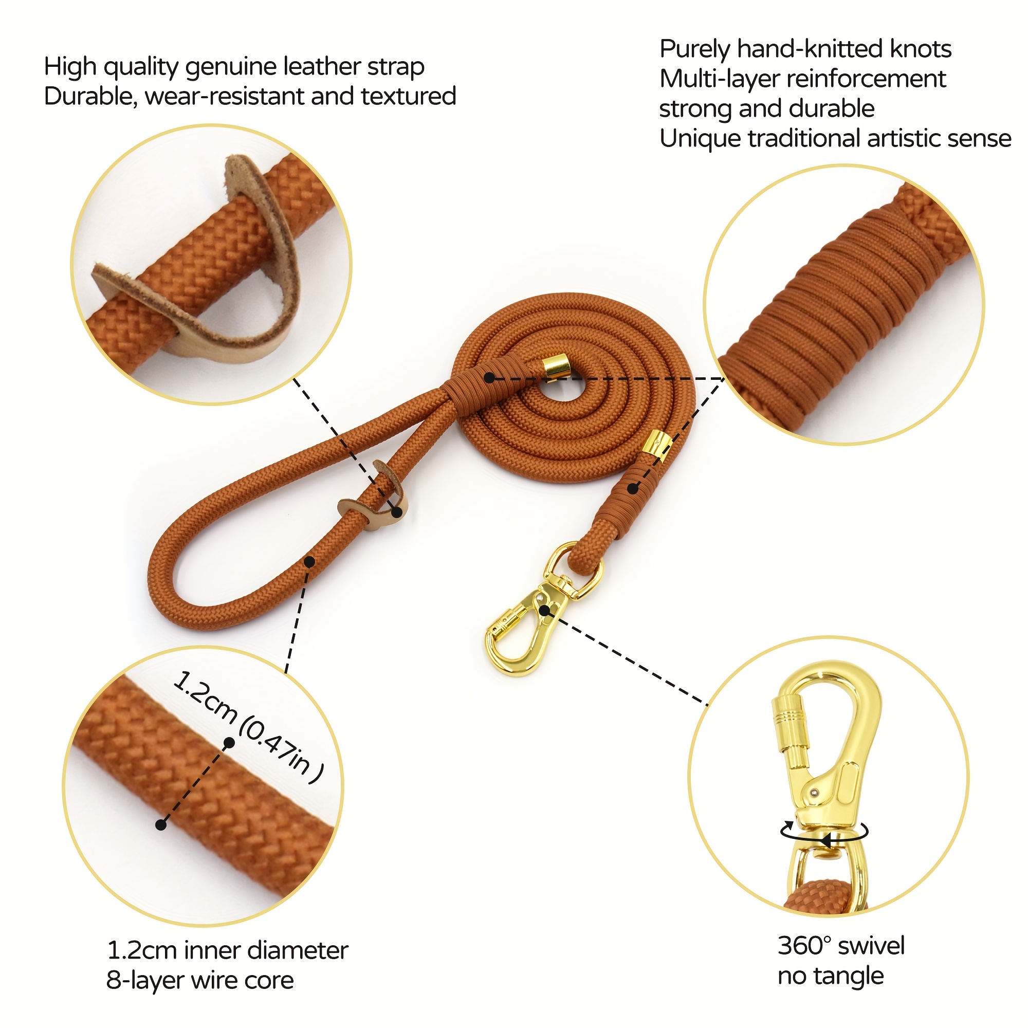 Customizable Soft and Comfortable Velvet Pet Dog Collar with High-Tensile Zinc Alloy Hook Buckle, Hand-Woven Round Rope Waste Bag Set. Free Laser Engraving of Pet Dog's Name and Owner's Phone Number. Dog Birthday Gift, Wedding Gift, Christmas Gift