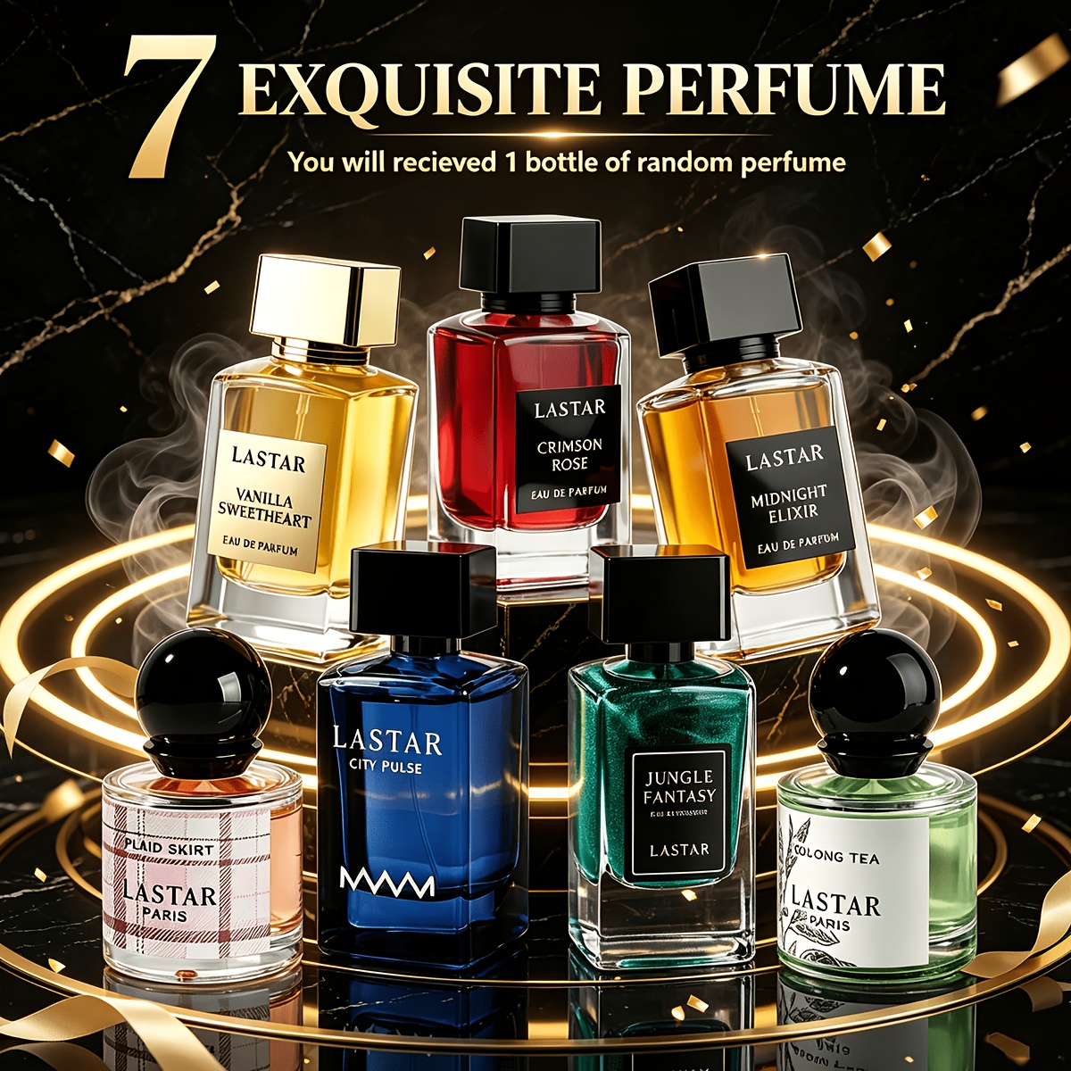 Image of Men's Suitable For Daily Wear & Gifts - 7 Fragrances, Long- Marine Cologne With Rose & Jasmine Base Notes, Travel-sized For Husband, Birthdays, Business Trips