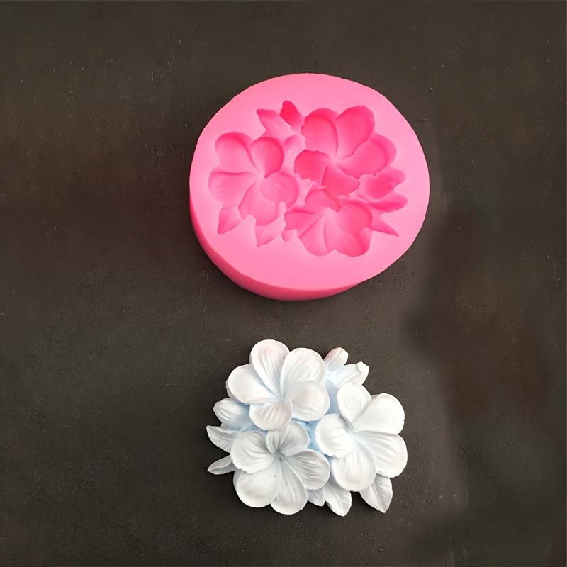 

Silicone Flower Mold Set Of 1, Frangipani Plumeria Design - Fondant Cake Chocolate Sugarcraft Mold For Baking And Aromatherapy Gypsum Casting - Uncharged, Flexible And Durable Bakeware