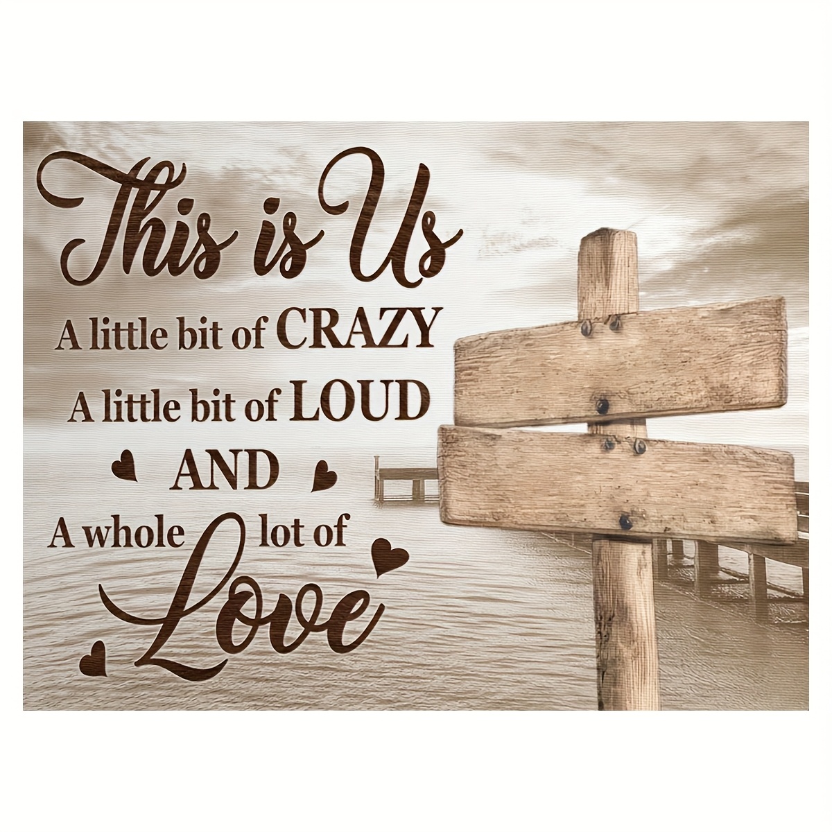 TEMU 2d Flat, 1pc Personalized Custom Name Canvas Print, Interior Frame And Hd Printing, Family Name Name, Wall Art, Home Decor | Office Decor, Ideal