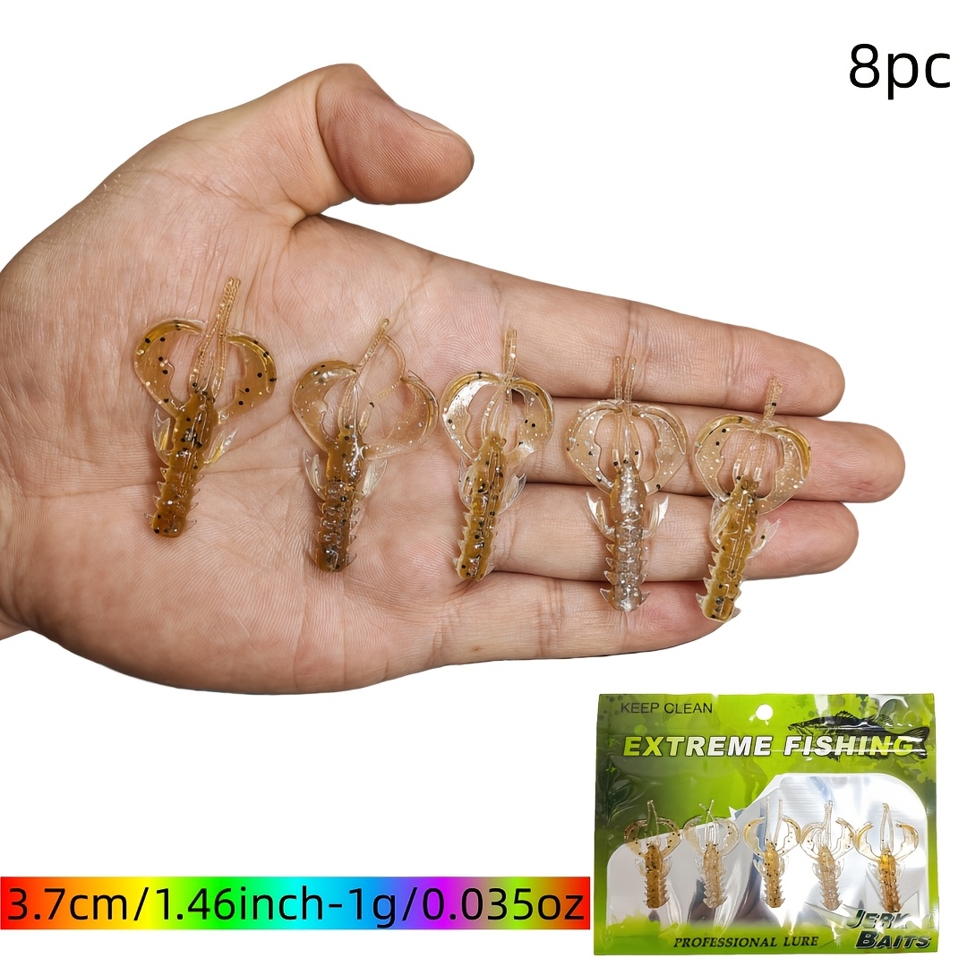 TEMU 8 piezas de señuelos de pesca de para exteriores, flotante de TPR, con forma de , para , trucha, y otras de peces de en , artículos de pesca