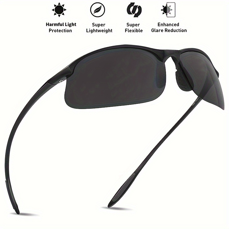 Polarized Sport Sunglasses for Women Men UV 400 Protection Flexible  Sunglasses for Cycling Running Driving Fishing.