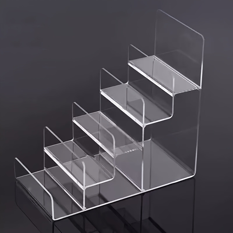 TEMU 2 Présentoirs Acrylique Élégants à 5 Niveaux, Parfaits pour Sacs à Main, Portefeuilles, Lunettes - Support Trapézoïdal Transparent, Décoration