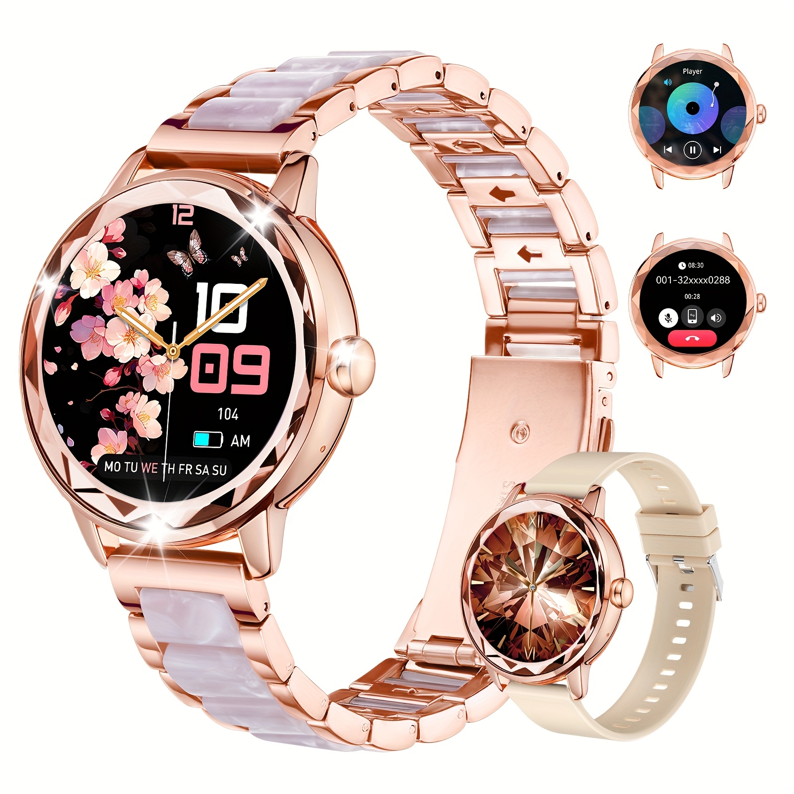 Image of Elegant And Fashionable Smart Watch For Women, Multi-functional Wireless Call And Message Reminder, Remote Camera Control, Female Function, Alarm Clock, Pedometer Watch, Perfect Gift For !