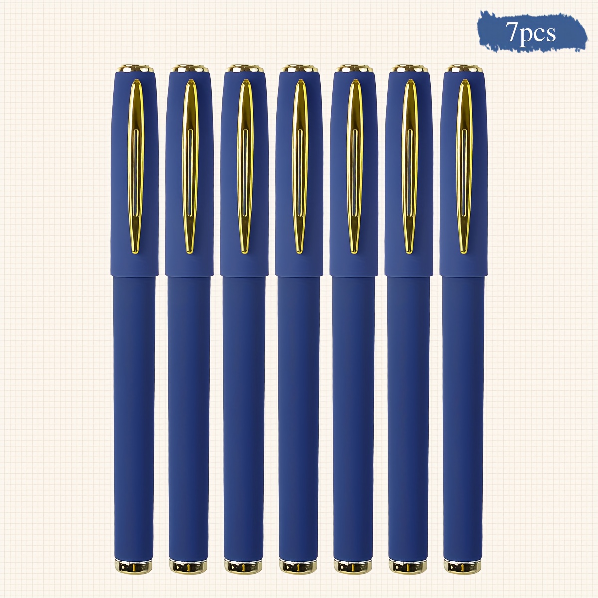 TEMU WQN 2/3/6/7/12 Penna Gel Blu Opaca - Scrittura , Ricarica Grande Punta 0.7mm, Asciugatura Rapida, Design con Clip Tascabile - Penne Antiscivolo