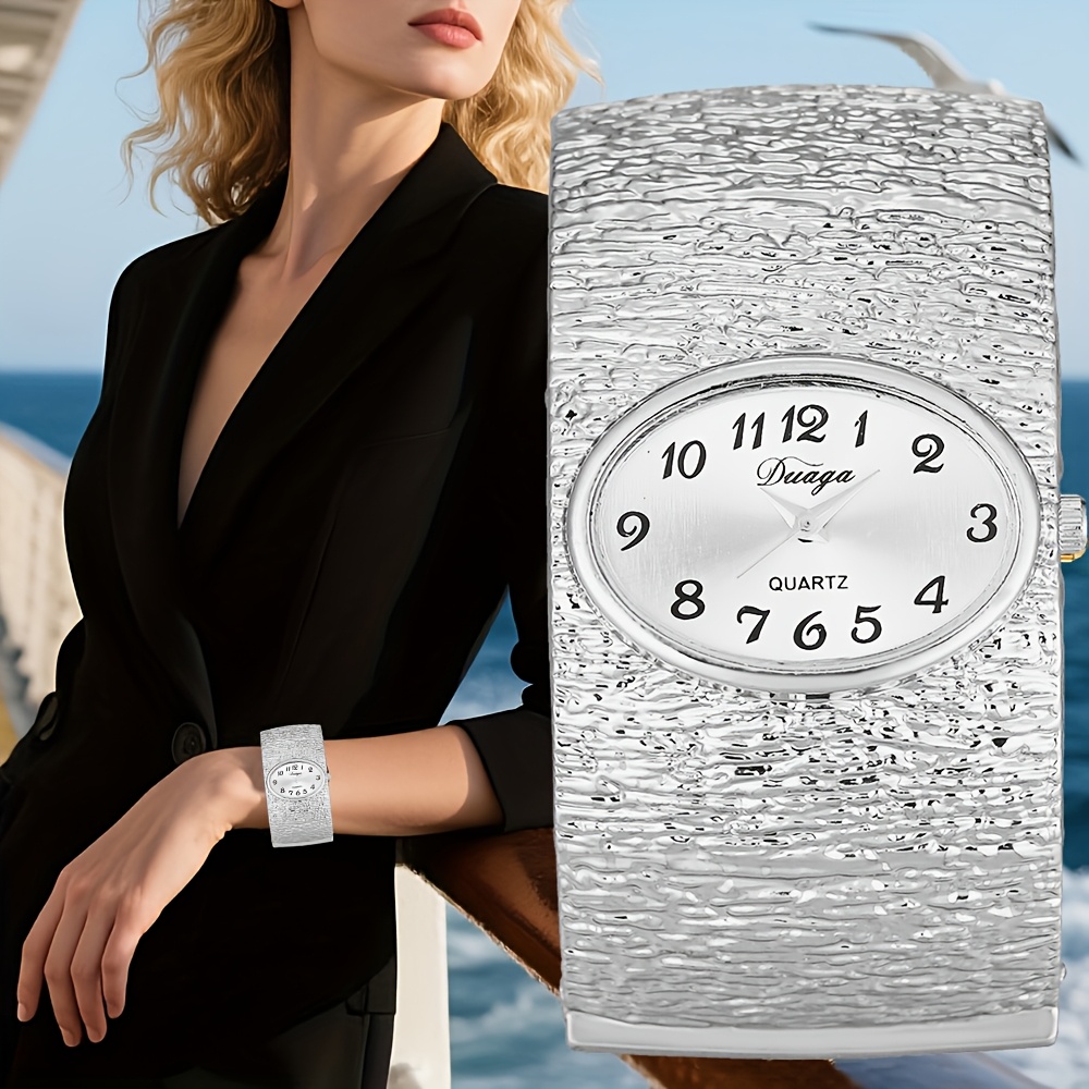 2pcs Women's Elegant Temperament Bracelet Watch + Versatile Bracelet Set, the Perfect Gift for Her on Mother's Day, Birthdays, and Anniversaries