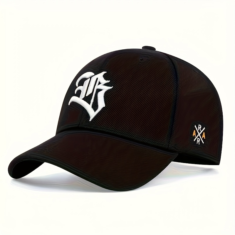 1 Embroidered Flat Brim Fib Baseball Cap For Teens, Breathable Adjustable Hat, Summer
