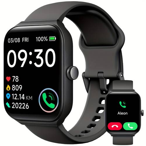 valentines day gift smart watch for men and women 1 95 inch smart watch wireless calling 100 sports built in alexa sleep monitoring fitness activity pedometer suitable for iphone and