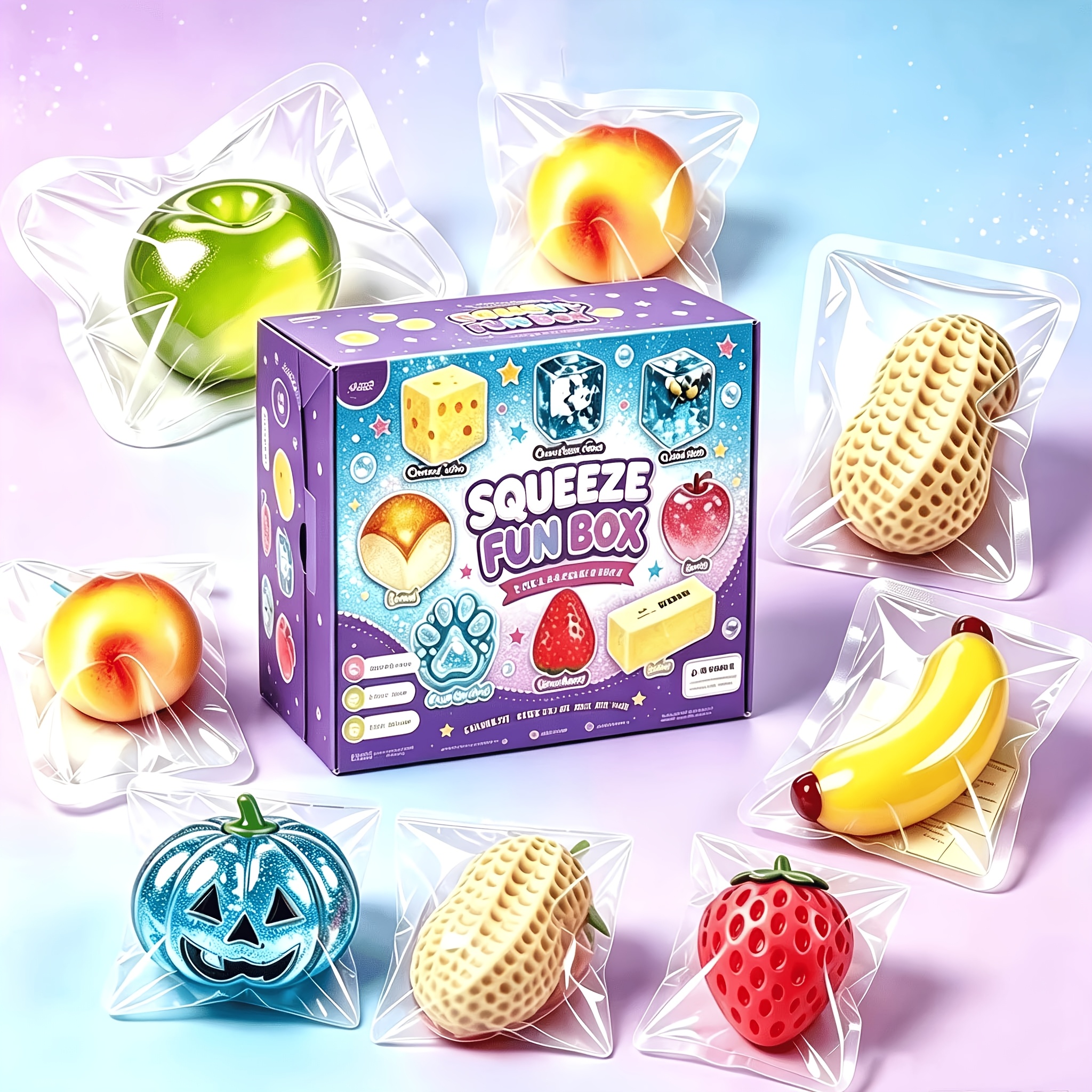 Cute Squeeze Toy Set, Random Colors & Styles
