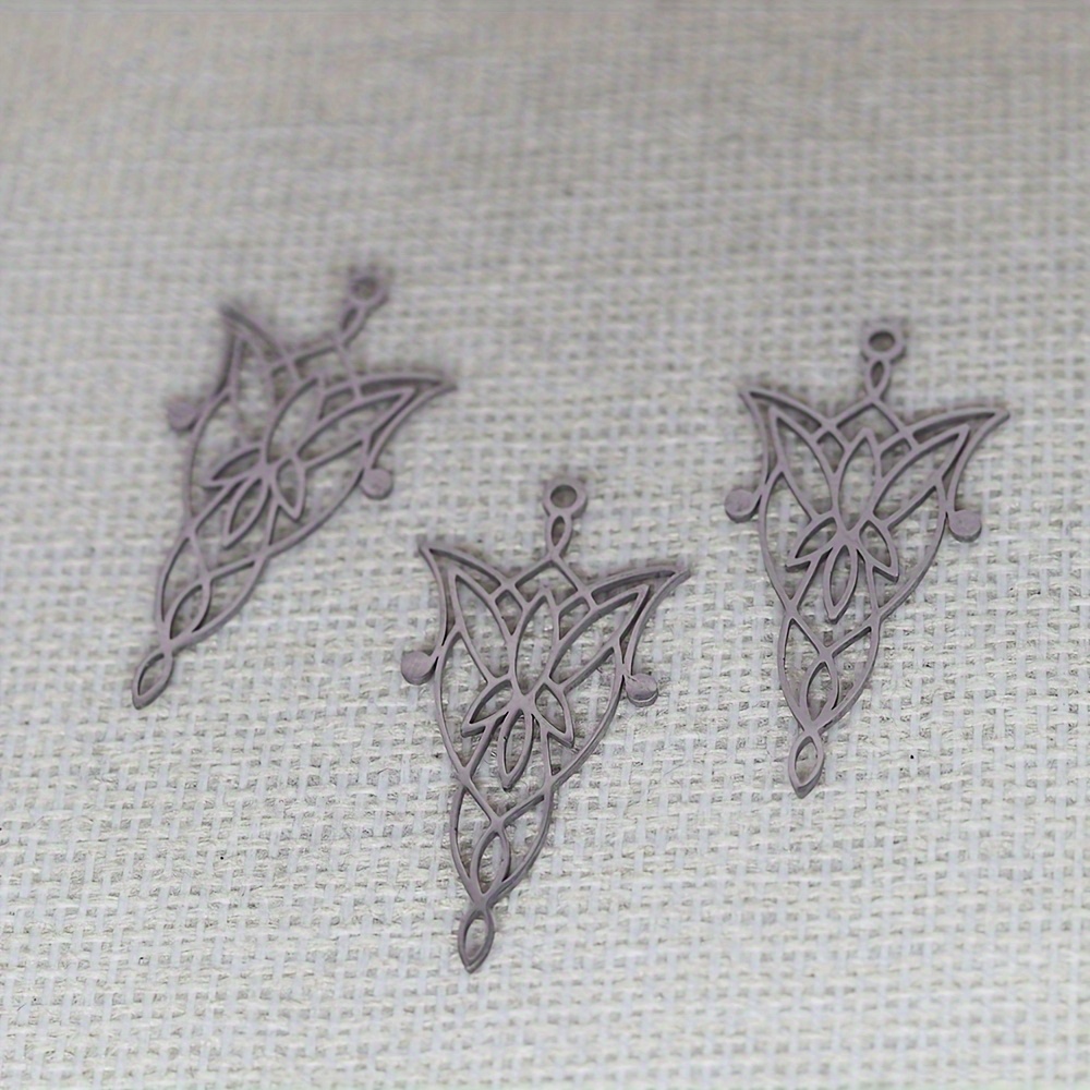Image of 3pcs/lot Stainless Steel Hollow Out Geometric Pendant Additions For Fashion Jewelry Making Handmade Craft