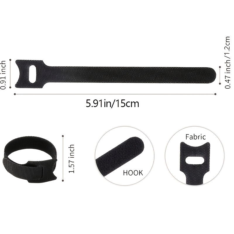 Reusable Cable Ties, 280pcs 15.01 cm Adjustable Straps